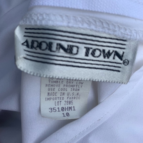 Around Town vintage white and pink romper with belt - Picture 5 of 5